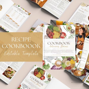 Editable Recipe Cookbook Template: DIY Canva Design