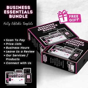 Business Essentials Bundle: Scan to Pay, Price List Templates (PDF)