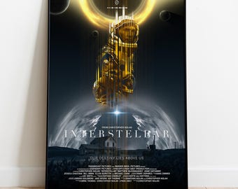 Interstellar Poster, Wall Art, Movie Print, Gift for Film Fans