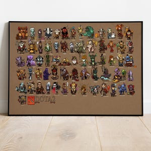 Dota 2 Poster, Wall Art, Game Print, Gift for Gamers #3
