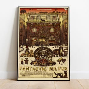 Fantastic Mr Fox Poster, Wall Art, Movie Print, Gift for Film Fans