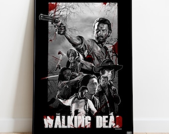 Poster di The Walking Dead, arte murale, stampa della serie TV, regalo della serie TV