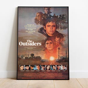 The Outsiders Poster, Wall Art, Movie Print, Gift for Film Fans