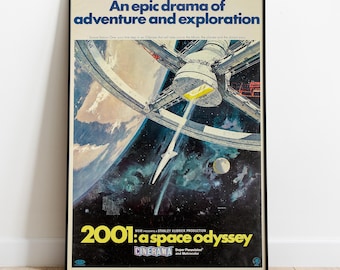 Póster de 2001: Odisea del Espacio, arte mural, lámina cinematográfica, regalo para cinéfilos