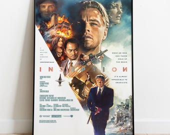 Inception Poster, Wall Art, Movie Print, Gift for Film Fans