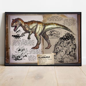 Ark Survival Dossiers Poster, Wall Art, Game Print, Gift for Gamers