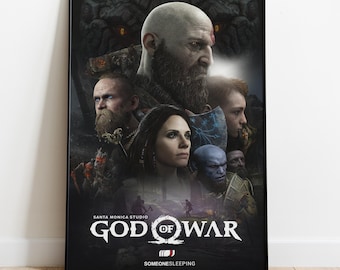 Póster de God of War, arte de pared, impresión de juego, regalo para jugadores n.° 4