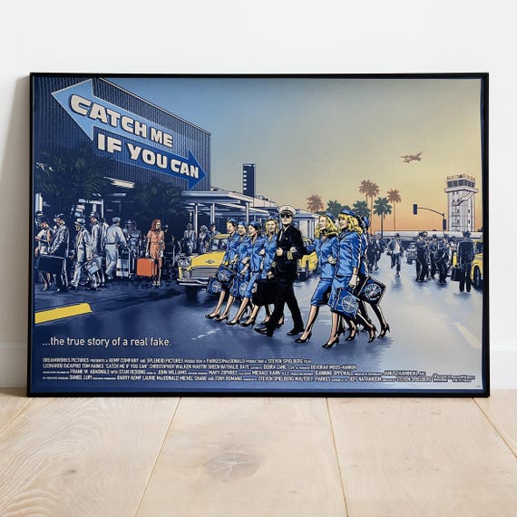 Catch Me If You Can Poster, Wall Art, Movie Print, Gift for Film