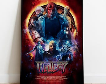 Hellboy Poster, Wall Art, Movie Print, Gift for Film Fans