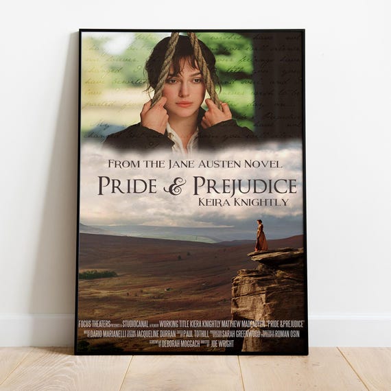 Pride & Prejudice Poster, Wall Art, Movie Print, Gift for Film