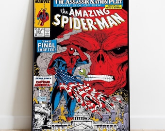 Poster con copertine dei fumetti di Spider Man, arte murale, stampa di fumetti, regalo per gli appassionati di animazione n. 3
