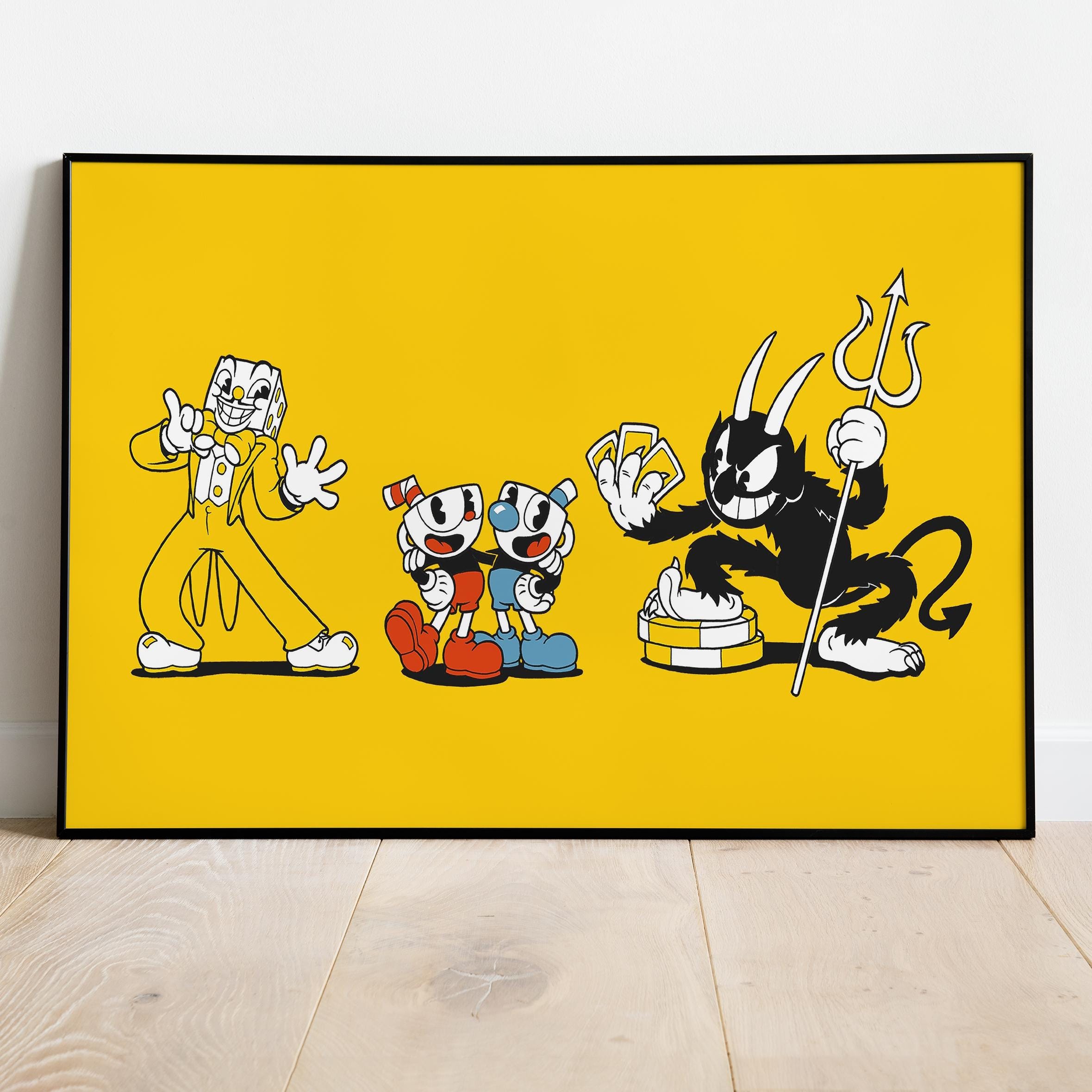 DEEBOW Cuphead Poster décoratif sur toile pour chambre à coucher 20 x 30 cm