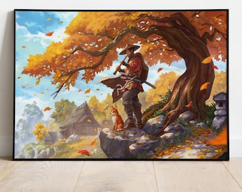 Ghost of Tsushima Poster, Wall Art, Game Print, Gift for Gamers #2