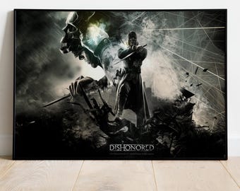 Dishonored Poster, Wand Kunst, Spiel Print, Geschenk für Gamer