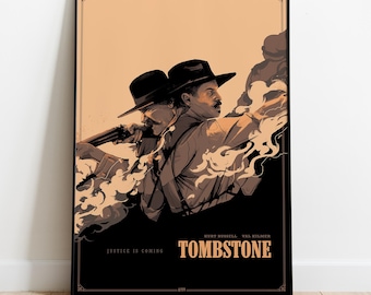 Tombstone Poster, Wall Art, Movie Print, Gift for Film Fans