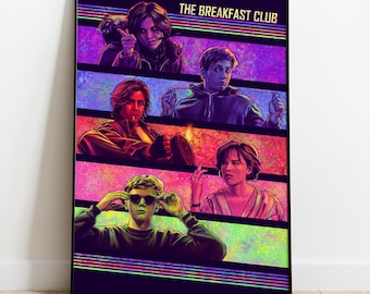 Breakfast Club Poster, Wall Art, Movie Print, Gift for Film Fans