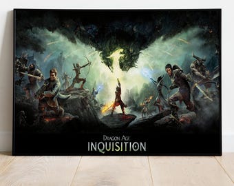 Dragon Age Poster, Wall Art, Game Print, Gift for Gamers