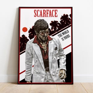 Scarface Poster, Wall Art, Movie Print, Gift for Film Fans
