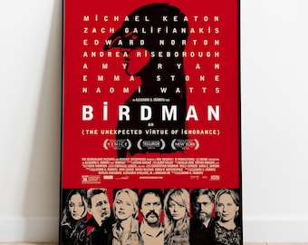Birdman Poster, Wall Art, Movie Print, Gift for Film Fans