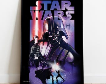 Poster di Star Wars, arte murale, stampa del film, regalo per gli appassionati di cinema