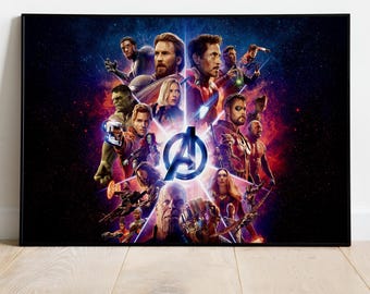 The Avengers Poster, Wall Art, Movie Print, Gift for Film Fans