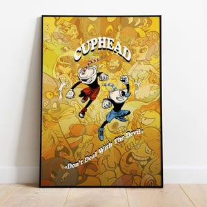 Cuphead Poster, Wall Art, Game Print, Gift for Gamers