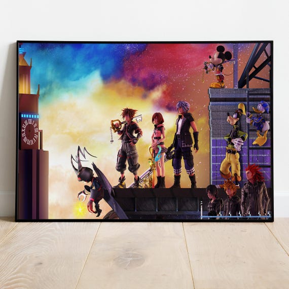 Kingdom Hearts Poster, Wall Art, Game Print, Gift for Gamers #2 - Etsy