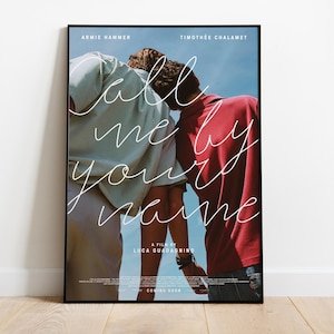Call Me by Your Name Poster, Wall Art, Movie Print, Gift for Film Fans