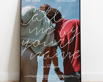 Call Me by Your Name Poster, Wall Art, Movie Print, Gift for Film Fans
