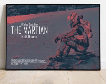 The Martian Poster, Wall Art, Movie Print, Gift for Film Fans