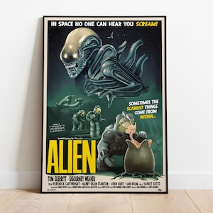 Alien Poster, Wall Art, Movie Print, Gift for Film Fans