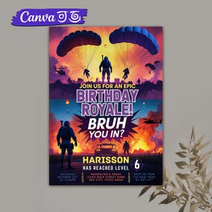 VOUS BEAUCOUP ? Invitation Royale d'anniversaire de jeu vidéo, invitation de jeu vidéo, invitation de partie de jeu vidéo, invitation de partie de joueur, carte d'anniversaire de jeu