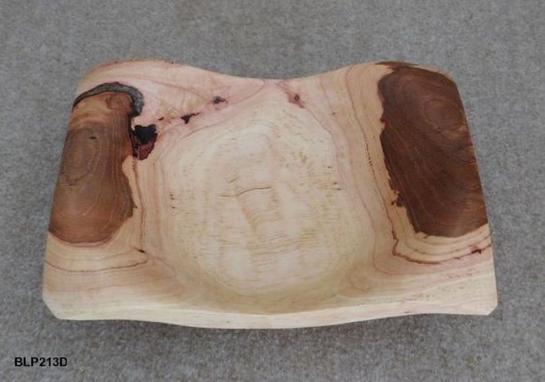 Gorgeous Pecan Wood Winged Pedestal Bowl