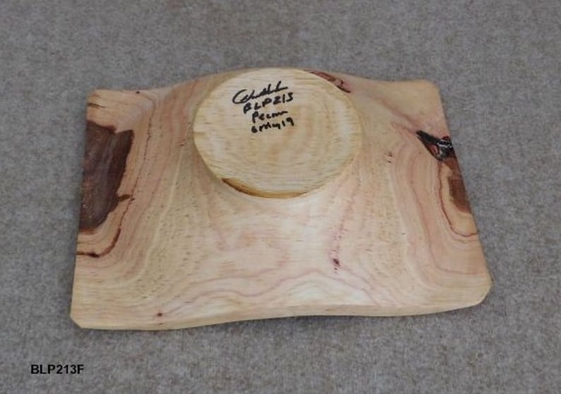 Gorgeous Pecan Wood Winged Pedestal Bowl