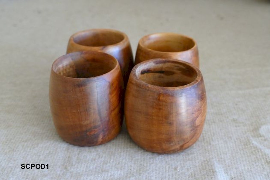 Podacarpus Wood Sake Cup Set Etsy