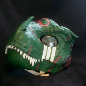 Pre-made trex dino mask and Premade pride themed raptor dino mask! (Price decrease)