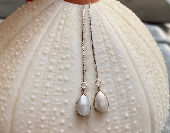 Argento 925 Orecchini Pendenti In Marcasite In Argento Sterling