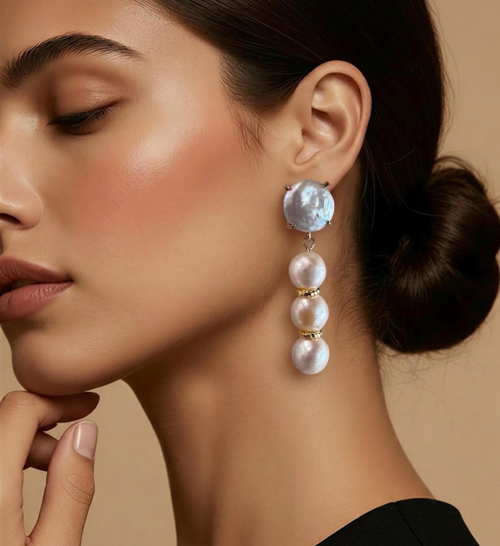 Pearl Gold Earrings