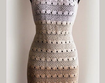 Crochet Pattern . Dress No 233. Sizes XS to XXL