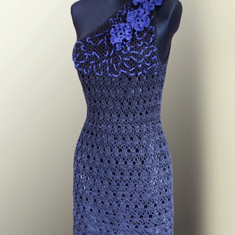 Tan and Black Layered Crochet Gown