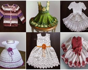 Crochet bundle package of 6 PDF patterns.