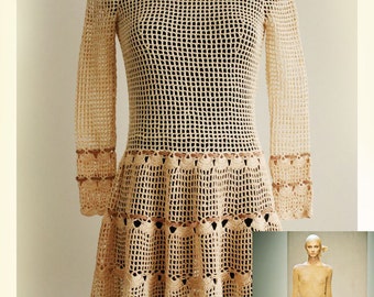 Women's dress / Crochet  Pattern No 555