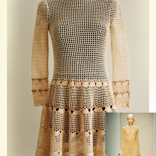 Women's dress / Crochet  Pattern No 555