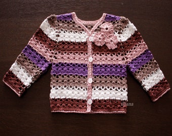 Classic Baby Cardigan Sweater  - PDF Crochet Pattern No 93