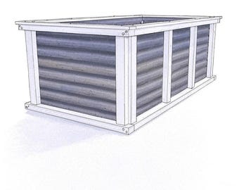 DIY Raised Garden Bed Plans | Instant Download PDF | Outdoor Planter Box Woodworking Design
