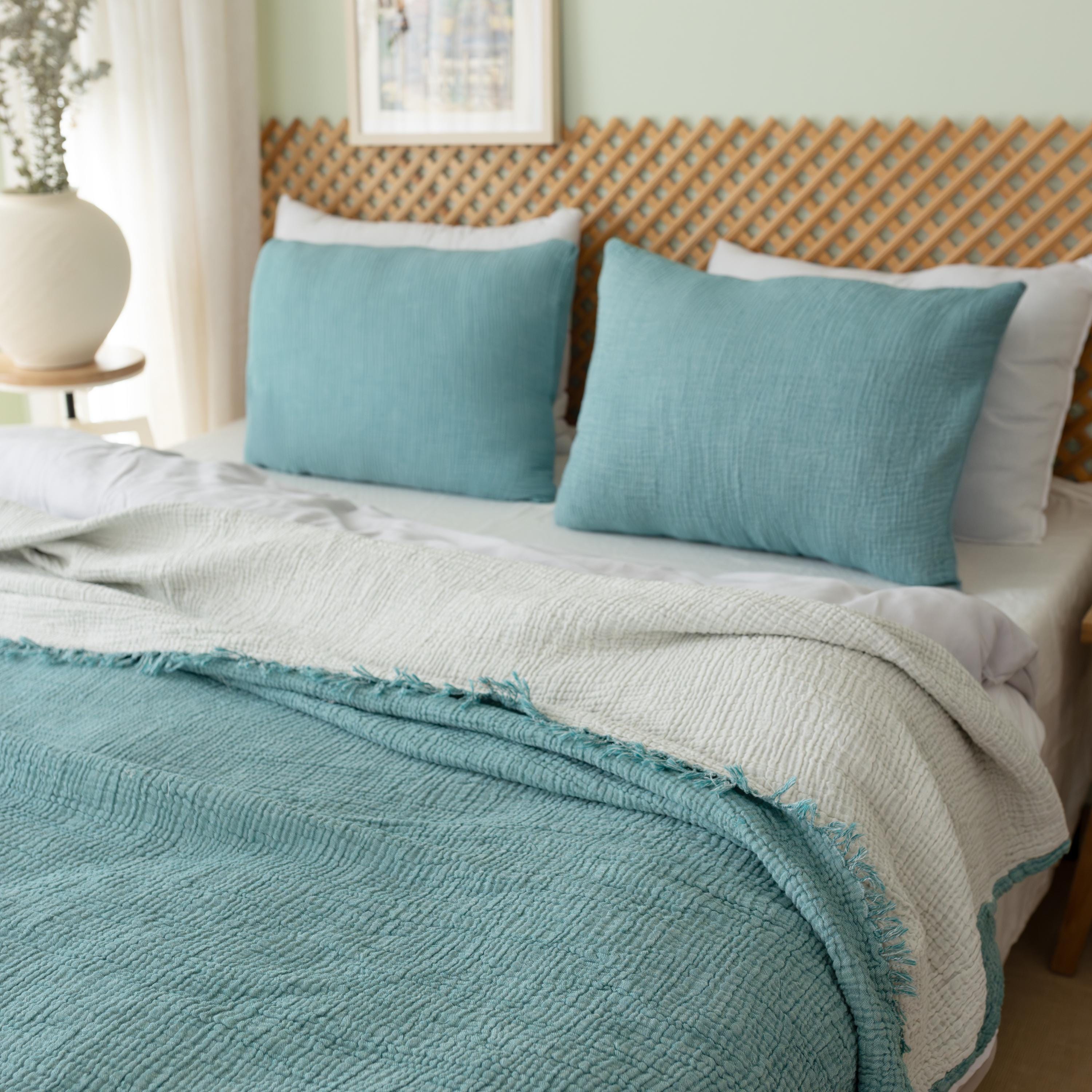 Teal Throw Blanket for King Bed