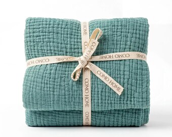 Conjunto de fronhas de musselina de algodão orgânico: roupa de cama macia em estilo boho.