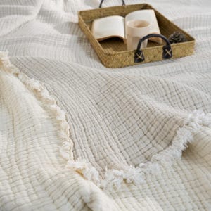 Muslin 6 Layer Soft Comforter, Cotton Bedspread, Queen & King Coverlet