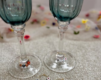 Personalised Drinks Glass Charms