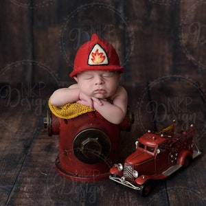 Newborn Fireman Digital Prop Background Backdrop Fire Truck Hydrant - Etsy